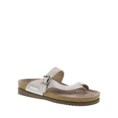 Mephisto Silver venise 'Helen' ladies toe post sandals with buckle